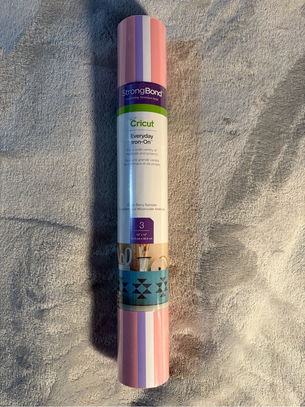 Cricut Everyday Iron-On Vinyl - Pink and White Stripe